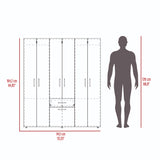Combo Closet y Cómoda Mayer Fresno Europeo 141.1x164.2cm Con 4 Cajones - Closets | Bylmo