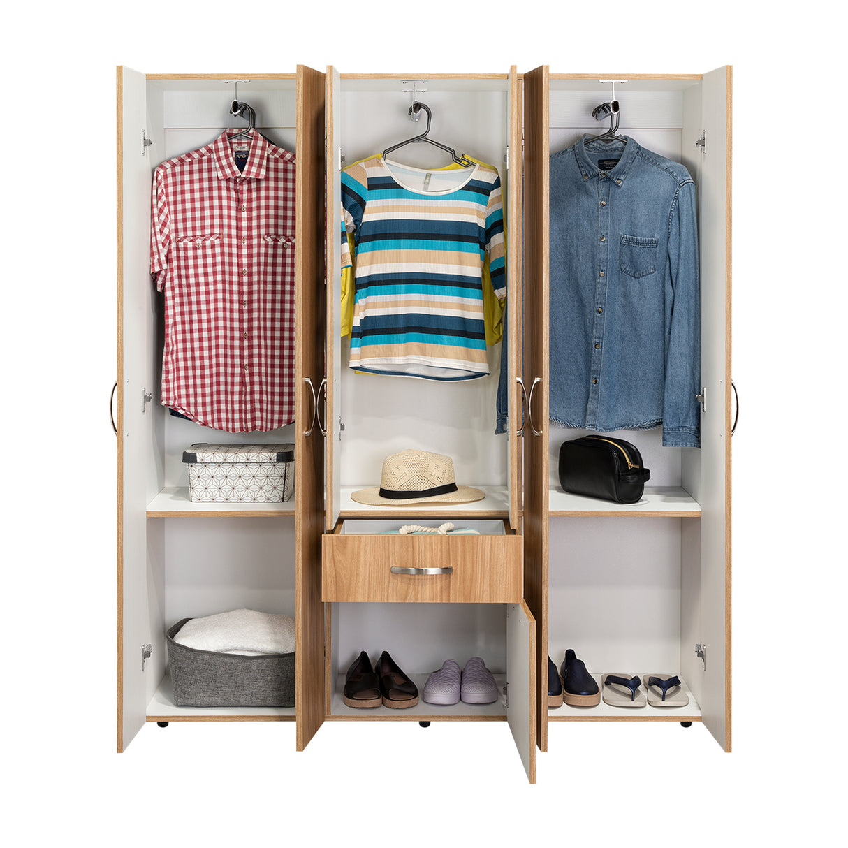 Combo Closet y Cómoda Mayer Fresno Europeo 141.1x164.2cm Con 4 Cajones - Closets | Bylmo