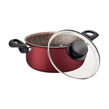 Cacerola Paris Rojo 25.3x17.8cm Antiadherente de 5 Litros - Ollas y Sartenes | Bylmo