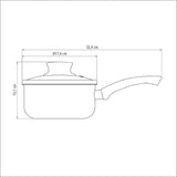 Olla Paris Rojo 17.4x13.1cm Antiadherente de 1.5 Litros - Ollas y Sartenes | Bylmo