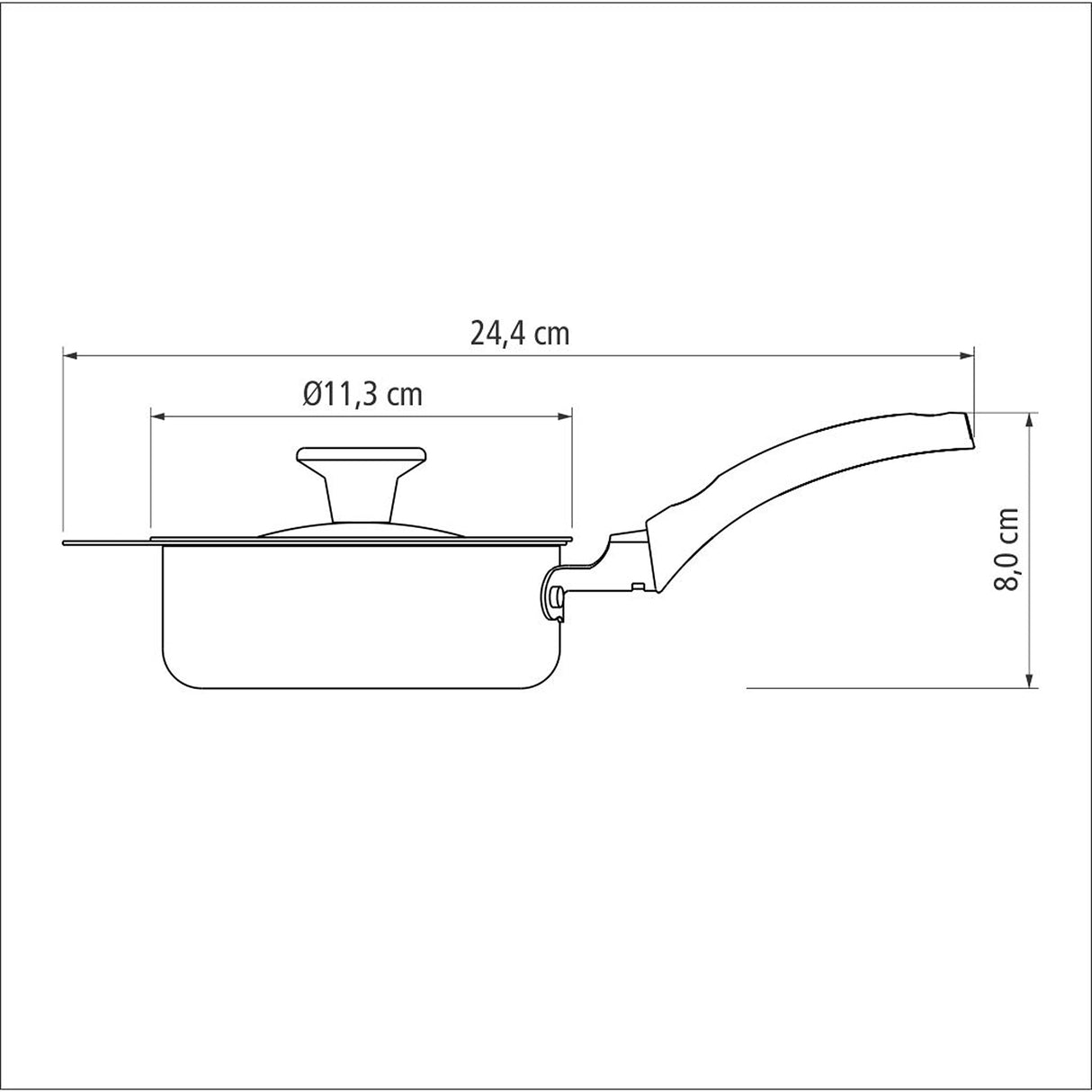 Olla Turim Plomo 11.3x8cm Antiadherente de 0.3 Litros - Ollas y Sartenes | Bylmo