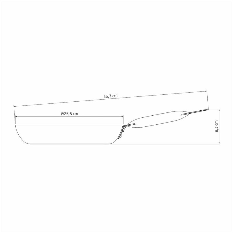 Sarten Piemonte Negro 25.5x8.3cm Antiadherente De 1.8 Litros