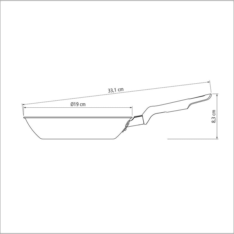 Sarten Loreto Negro 19x8.3cm Antiadherente De 0.7 Litros