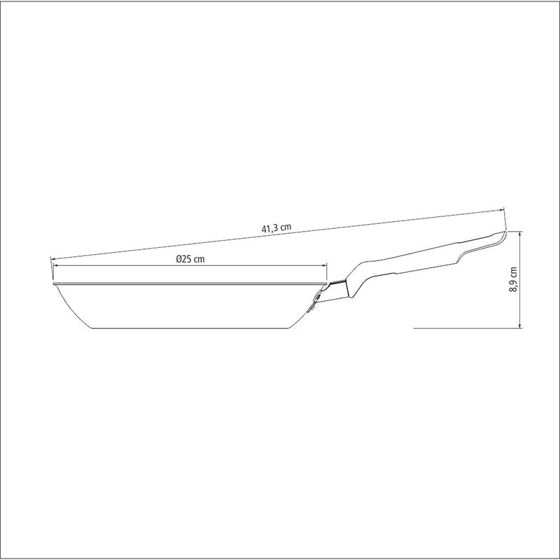 Sarten Loreto Negro 25x8.9cm Antiadherente De 1.4 Litros