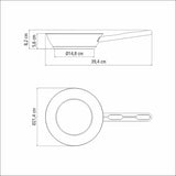 Sarten Allegra Acero 24.5x26cm de Inducción de 1.3 Litros - Ollas y Sartenes | Bylmo