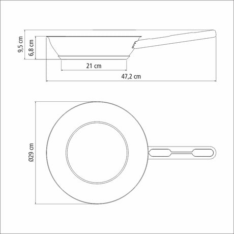 Sarten Allegra Acero 30x7cm de Inducción de 3 Litros - Ollas y Sartenes | Bylmo