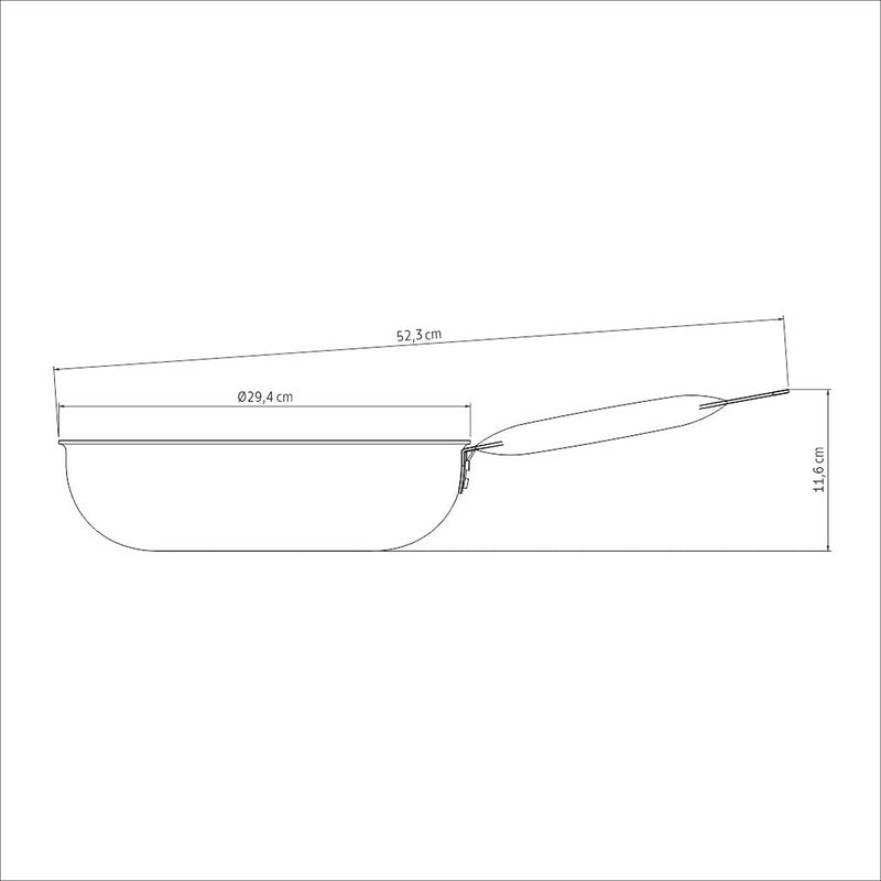 Sarten Piemonte Negro 29.5x11.6cm Antiadherente De 4 Litros