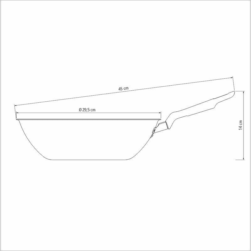 Wok Loreto Grafito 29.5x14cm Antiadherente De 3.6 Litros