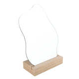 Espejo April 25x18cm Asimétrico Con Base En Madera - Espejos Decorativos | Bylmo