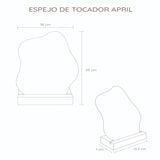 Espejo April 25x18cm Asimétrico Con Base En Madera - Espejos Decorativos | Bylmo