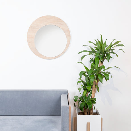 Espejo Ary 60x60cm Redondo Con Marco en Madera - Espejos Decorativos | Bylmo