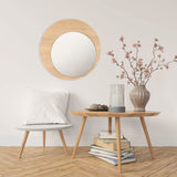 Espejo Ary 60x60cm Redondo Con Marco en Madera - Espejos Decorativos | Bylmo