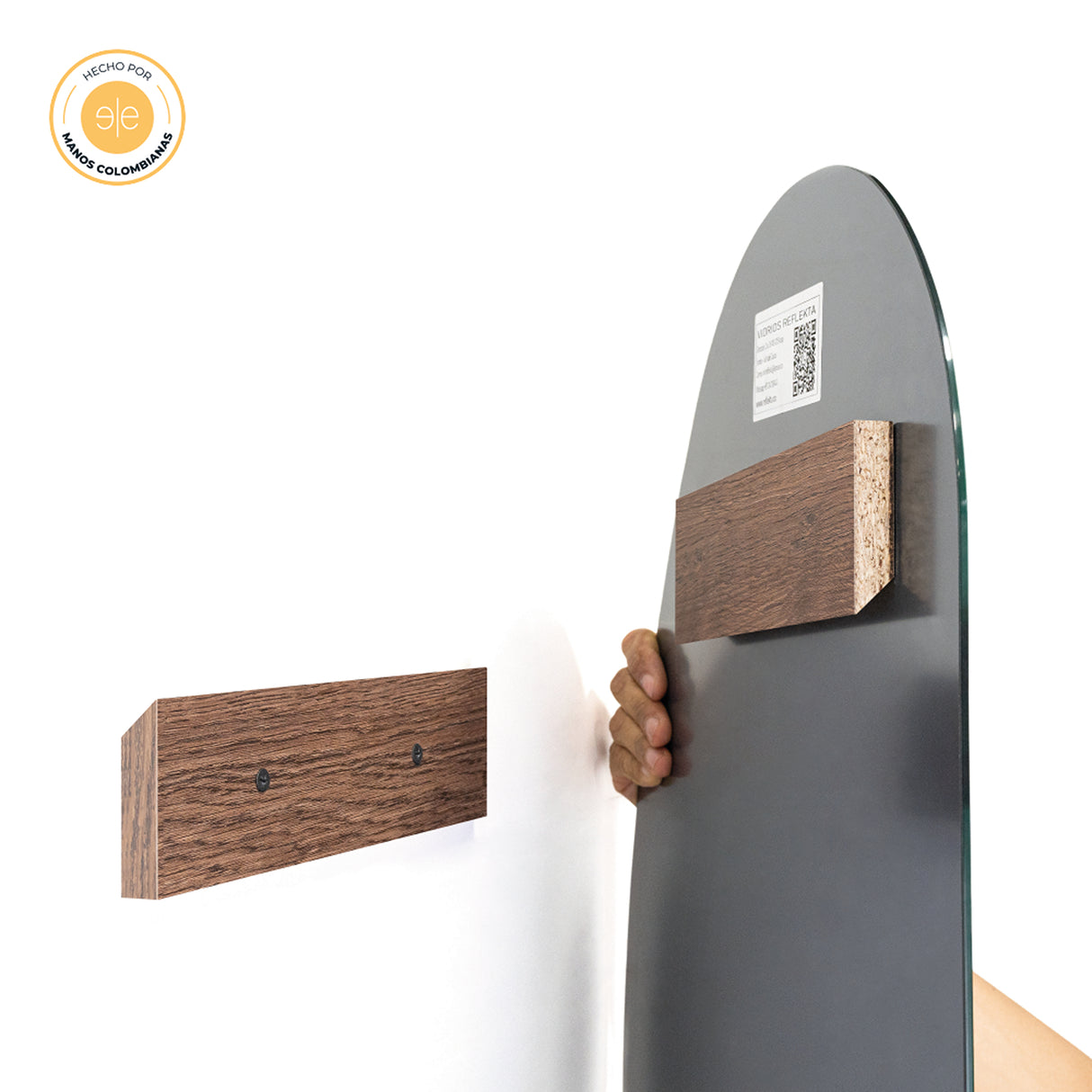 Espejo Ary 80x80cm Redondo Con Marco en Madera - Espejos Decorativos | Bylmo
