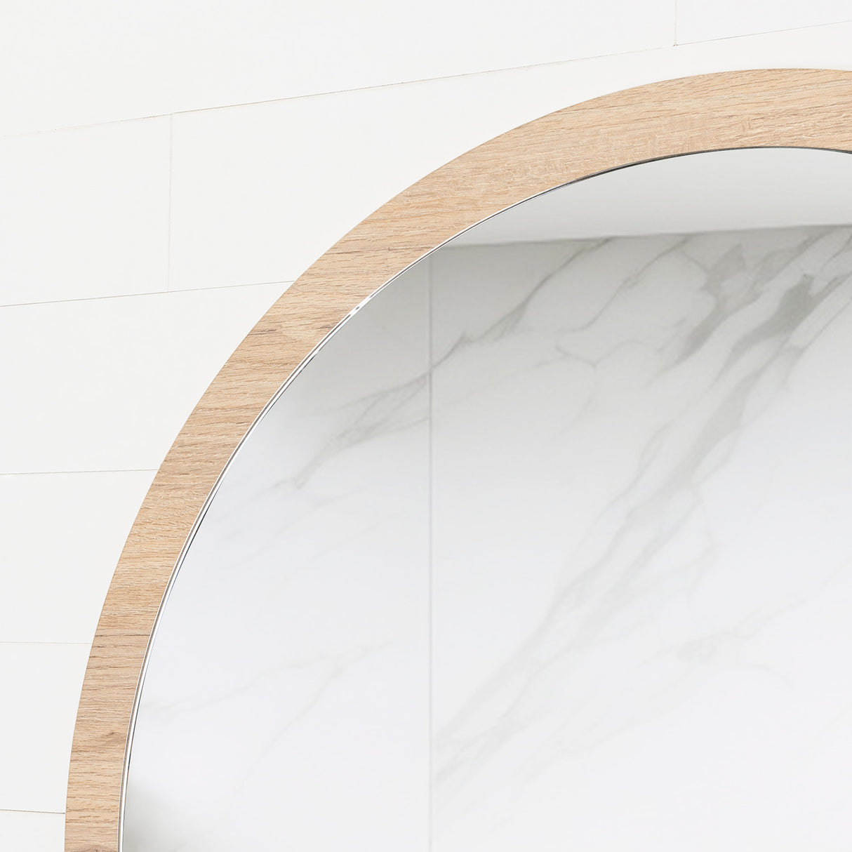 Espejo Ary 80x80cm Redondo Con Marco en Madera - Espejos Decorativos | Bylmo