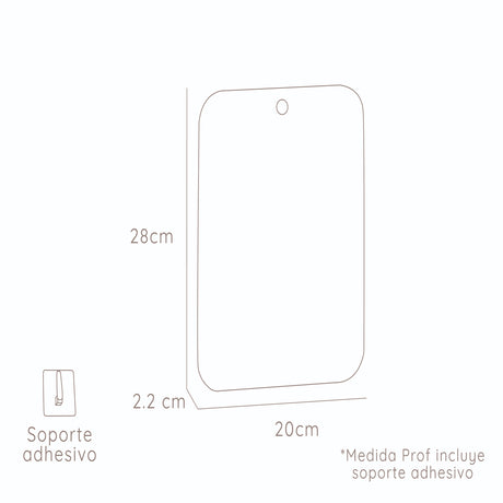 Espejo Basic 20x28cm Redondo Sin Marco - Espejos Decorativos | Bylmo