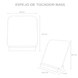 Espejo Bass 25x18cm Rectangular Con Base En Madera - Espejos Decorativos | Bylmo