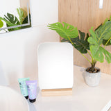 Espejo Bass 25x18cm Rectangular Con Base En Madera - Espejos Decorativos | Bylmo