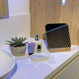 Espejo Bass 25x18cm Rectangular Con Base En Madera - Espejos Decorativos | Bylmo