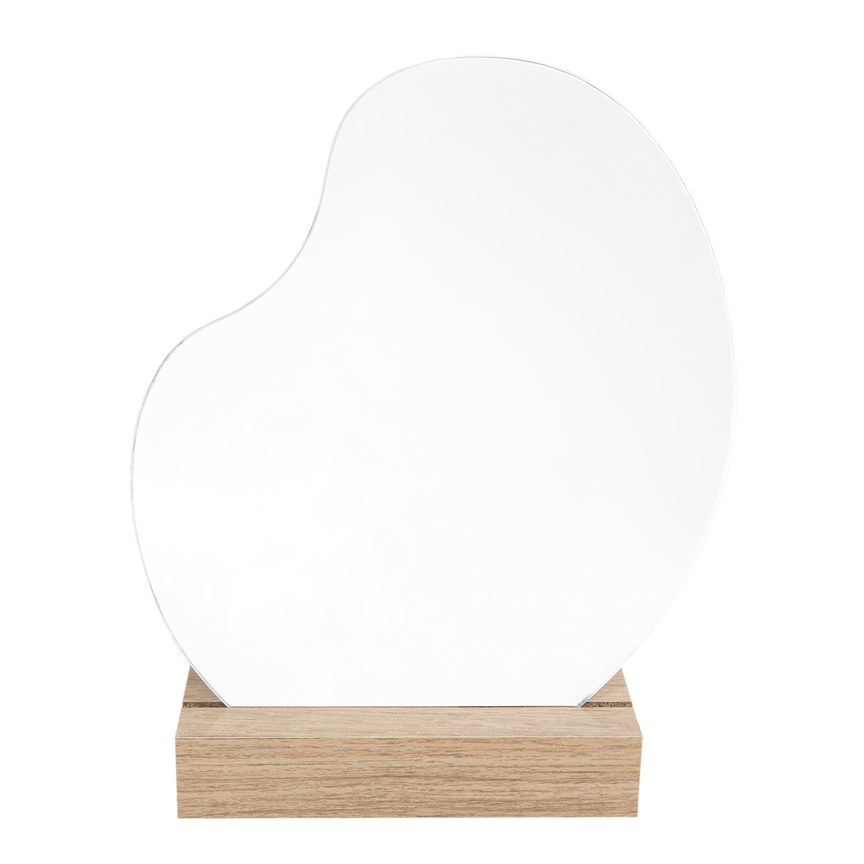 Espejo Bean 25x21cm Asimétrico Con Base En Madera - Espejos Decorativos | Bylmo