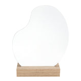Espejo Bean 25x21cm Asimétrico Con Base En Madera - Espejos Decorativos | Bylmo