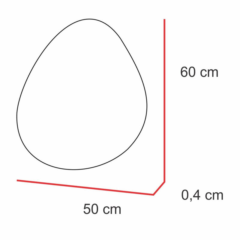 Espejo Gocce 52x60cm Ovalado Sin Marco