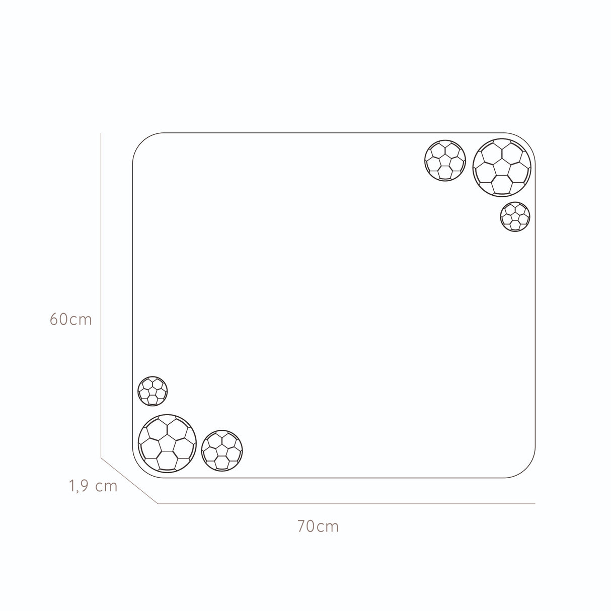 Espejo Infantil 60x70cm Rectangular Sin Marco - Espejos Decorativos | Bylmo