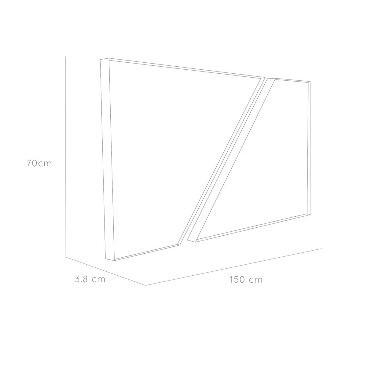 Espejo Kenny 70x150cm Rectangular Con Marco Metálico - Espejos Decorativos | Bylmo