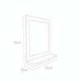 Espejo Make - Up 35x35cm Rectangular Con Marco en Madera - Espejos Decorativos | Bylmo