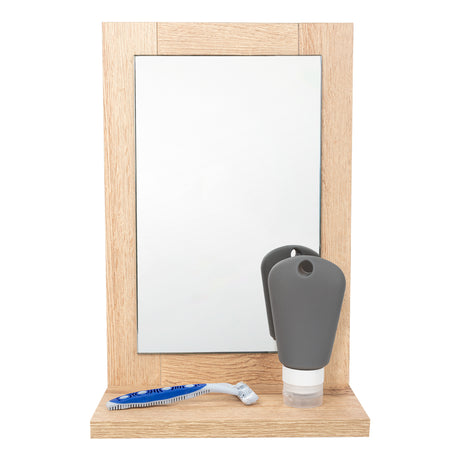Espejo Shaver 23x35cm Rectangular Con Marco En Madera - Espejos Decorativos | Bylmo