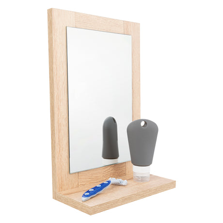 Espejo Shaver 23x35cm Rectangular Con Marco En Madera - Espejos Decorativos | Bylmo
