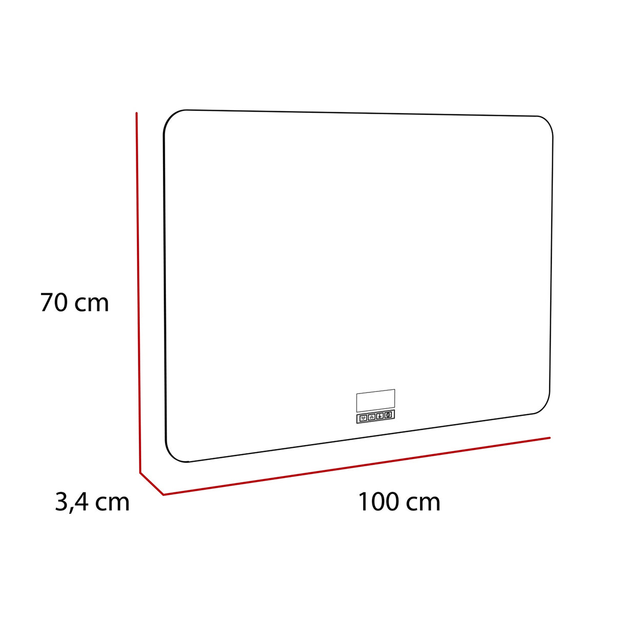 Espejo Tempo 70x100cm Redondo Sin Marco - Espejos Decorativos | Bylmo