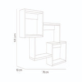 Set de 3 Repisas Alfa Cafe 58x83cm Cuadrado - Repisas y Percheros | Bylmo