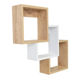 Set de 3 Repisas Ali Cafe 49x49cm Cuadrado - Repisas y Percheros | Bylmo