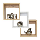 Set de 3 Repisas Ali Cafe 49x49cm Cuadrado - Repisas y Percheros | Bylmo