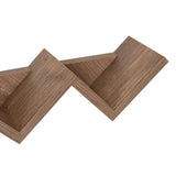 Set de 2 Repisas Dalia Cafe 12x52cm en Escalera - Repisas y Percheros | Bylmo