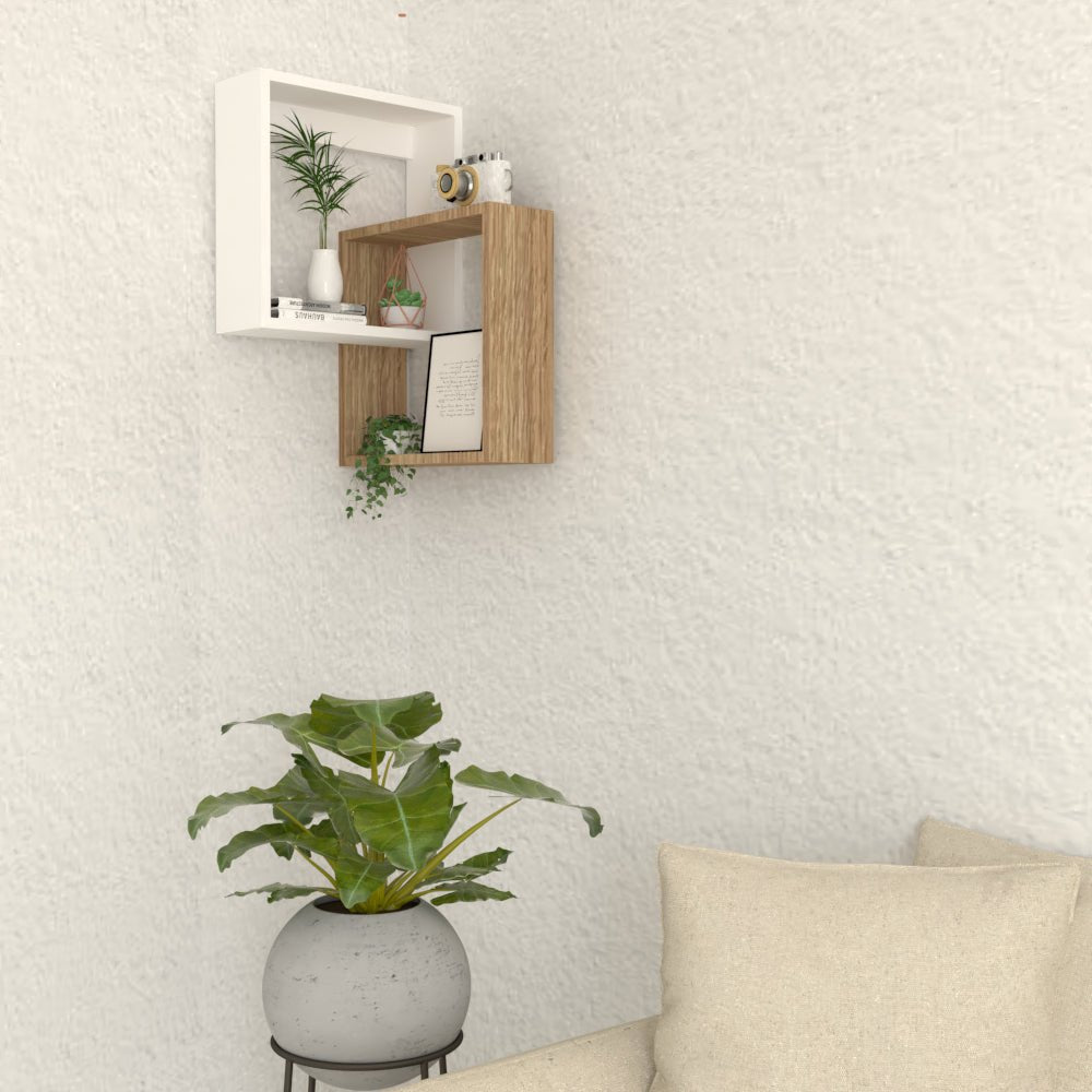 Repisa Deia Cafe 54x36cm Cuadrado - Repisas y Percheros | Bylmo