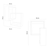 Repisa Deia Cafe 54x36cm Cuadrado - Repisas y Percheros | Bylmo