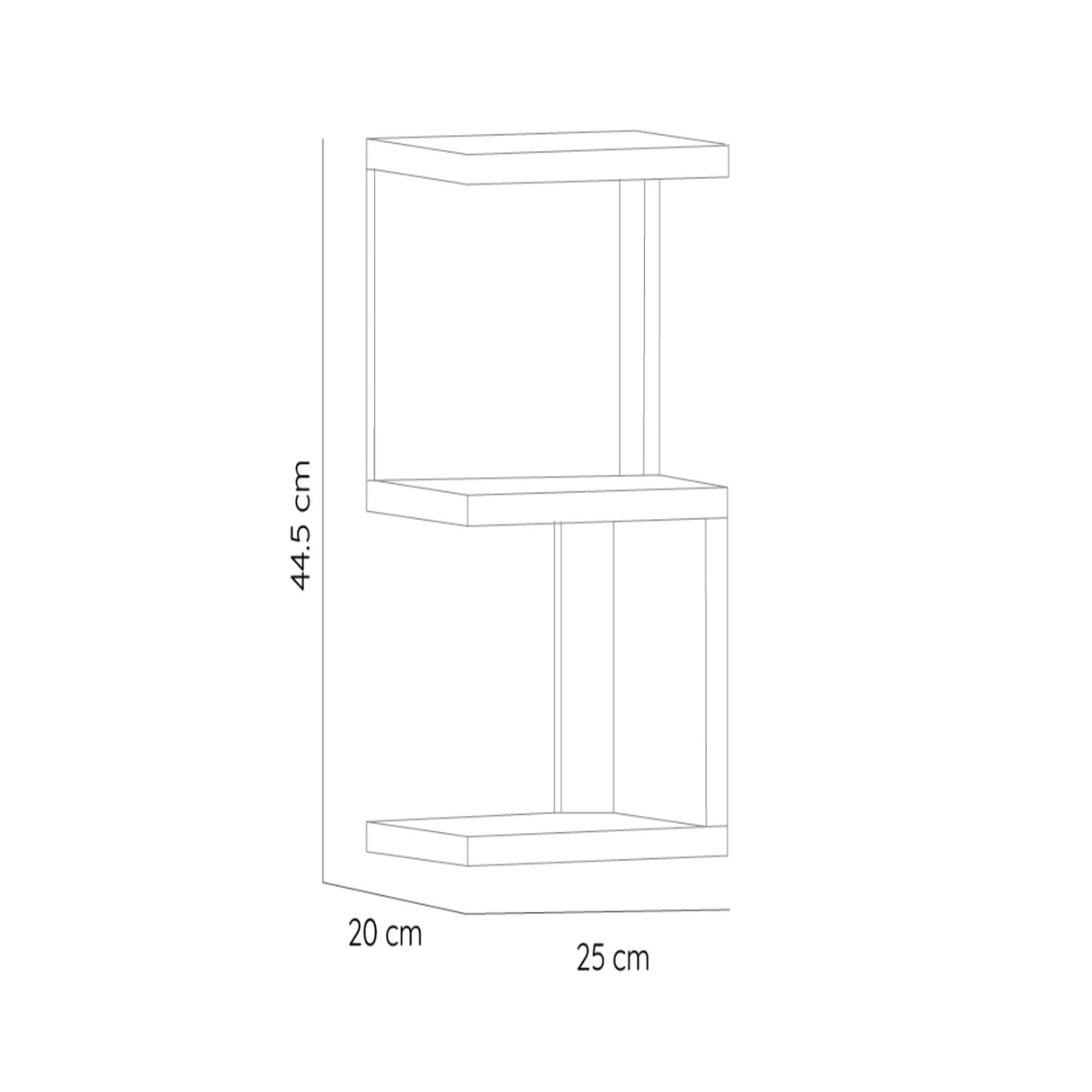 Repisa Índigo Cafe 44x25cm Cuadrado - Repisas y Percheros | Bylmo