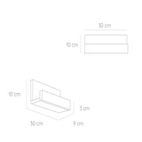 Repisa Julia Blanco 10x30cm en Forma de J - Repisas y Percheros | Bylmo