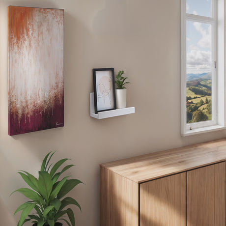 Repisa Julia Blanco 10x30cm en Forma de J - Repisas y Percheros | Bylmo