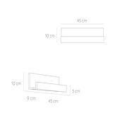 Repisa Julia Blanco 10x45cm en Forma de J - Repisas y Percheros | Bylmo