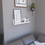 Repisa Julia Blanco 10x60cm en Forma de J - Repisas y Percheros | Bylmo