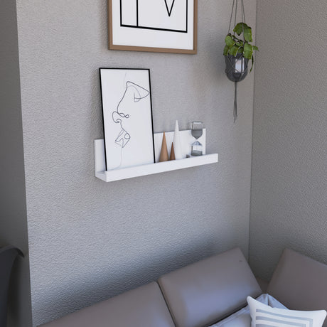 Repisa Julia Blanco 10x60cm en Forma de J - Repisas y Percheros | Bylmo