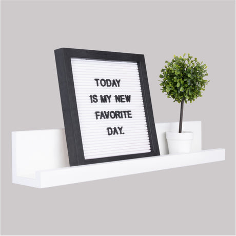 Repisa Julia Blanco 10x60cm en Forma de J - Repisas y Percheros | Bylmo