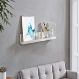 Repisa Julia Blanco 10x75cm en Forma de J - Repisas y Percheros | Bylmo