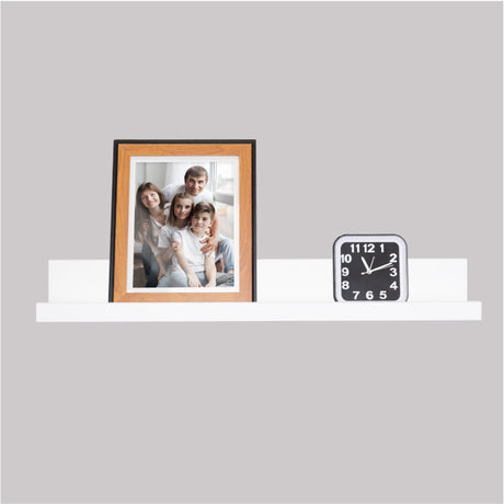 Repisa Julia Blanco 10x75cm en Forma de J - Repisas y Percheros | Bylmo