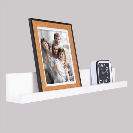 Repisa Julia Blanco 10x75cm en Forma de J - Repisas y Percheros | Bylmo