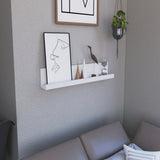 Repisa Julia Blanco 10x75cm en Forma de J - Repisas y Percheros | Bylmo