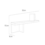 Repisa Monaco Cafe 45x50cm Rectangular - Repisas y Percheros | Bylmo