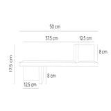 Repisa Monaco Cafe 45x50cm Rectangular - Repisas y Percheros | Bylmo